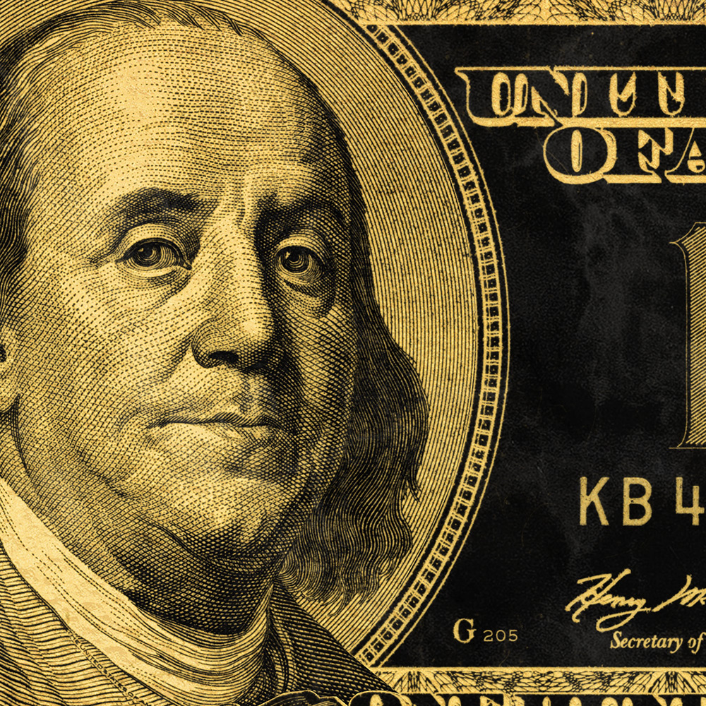 gold-ben-franklin-100-dollar-bill-money-canvas-wall-art